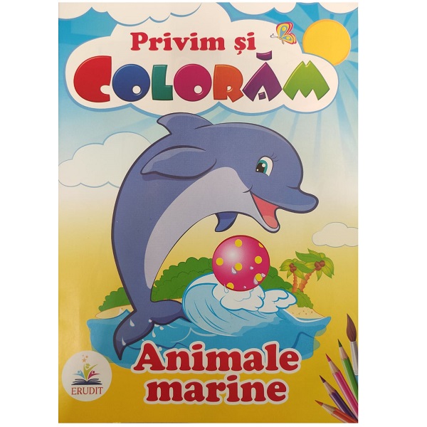 Cumpara  Carti - Privim si coloram - Animale marine..