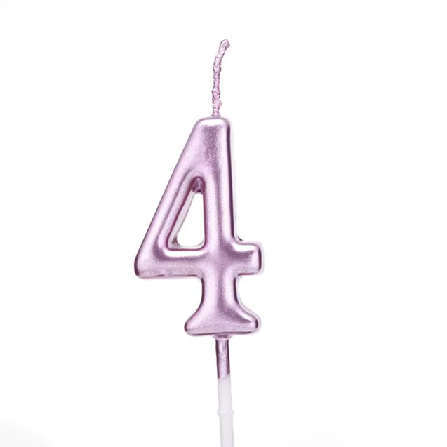 Cumpara  Totul pentru party - Lumanare cifra 4 roz – 55..