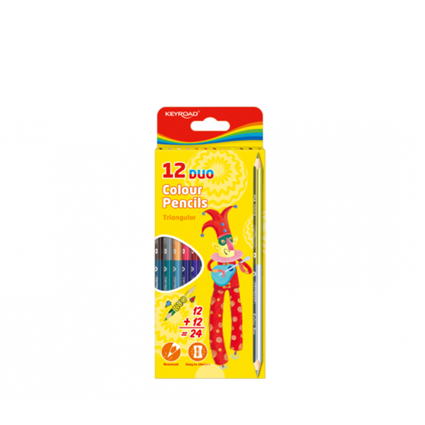 Cumpara  Accesorii de desen - Creioane color Keyroad 12 culori double..