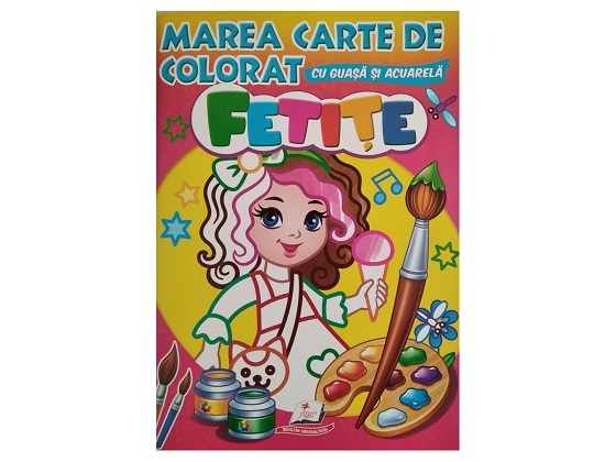 Marea carte de colorat acuarela - Fetite
