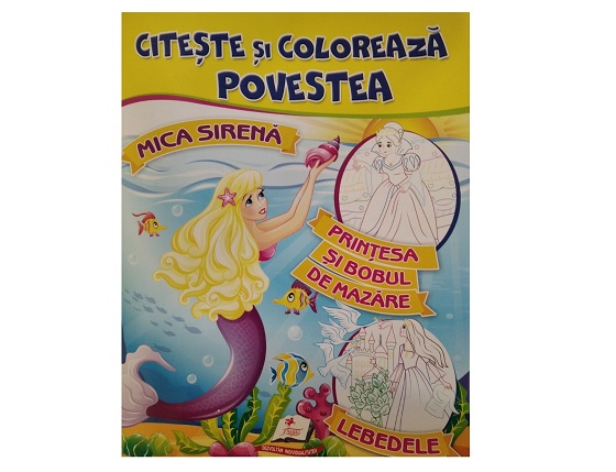 Citeste si coloreaza - Printesa si bobul de mazare