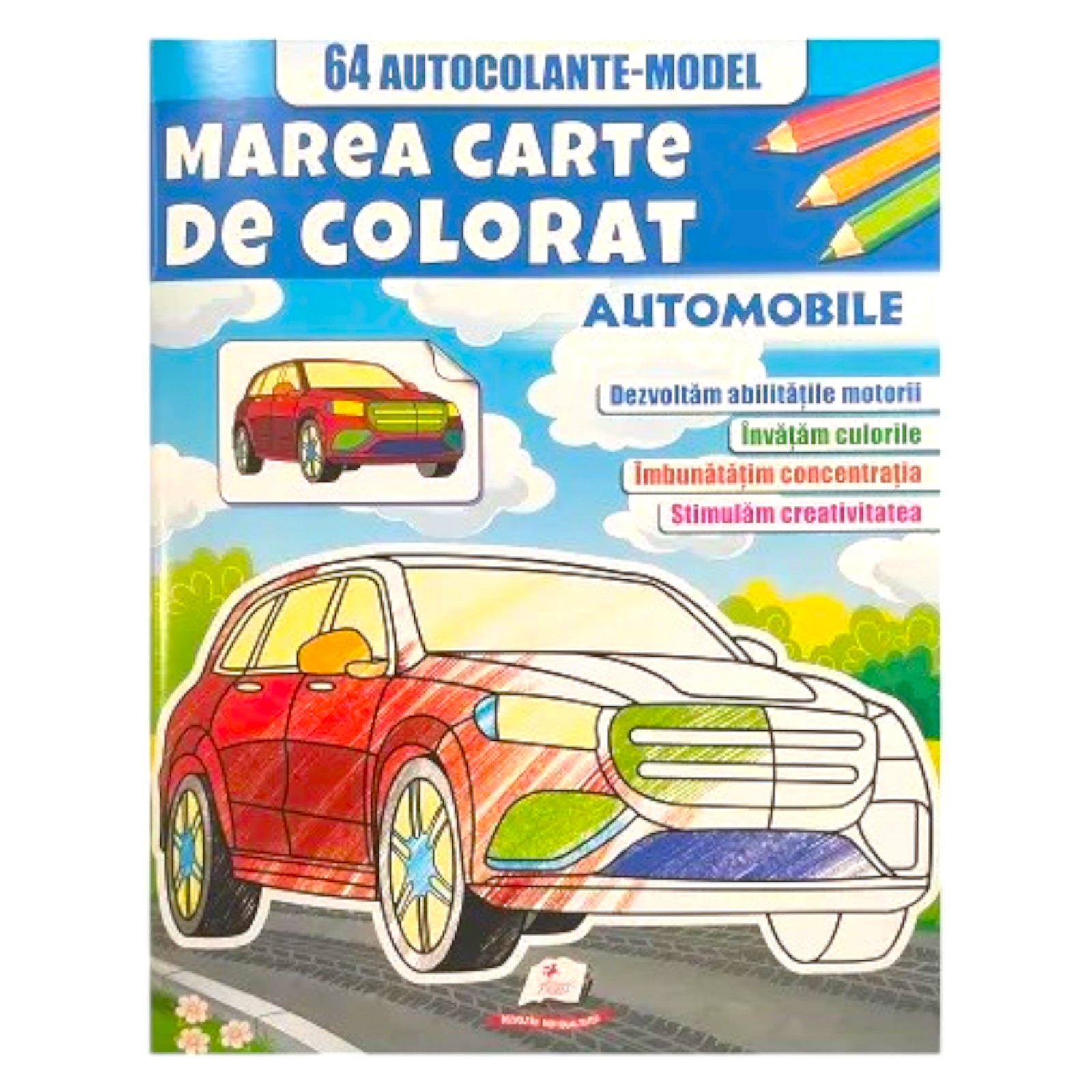 Marea carte de colorat + autocol - Automobile