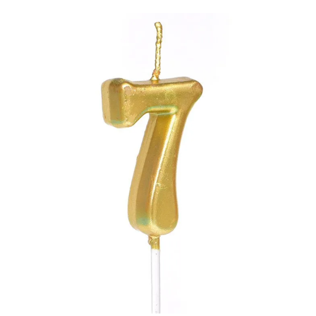 Cumpara  Totul pentru party - Lumanare cifra 7 aurie – 55..