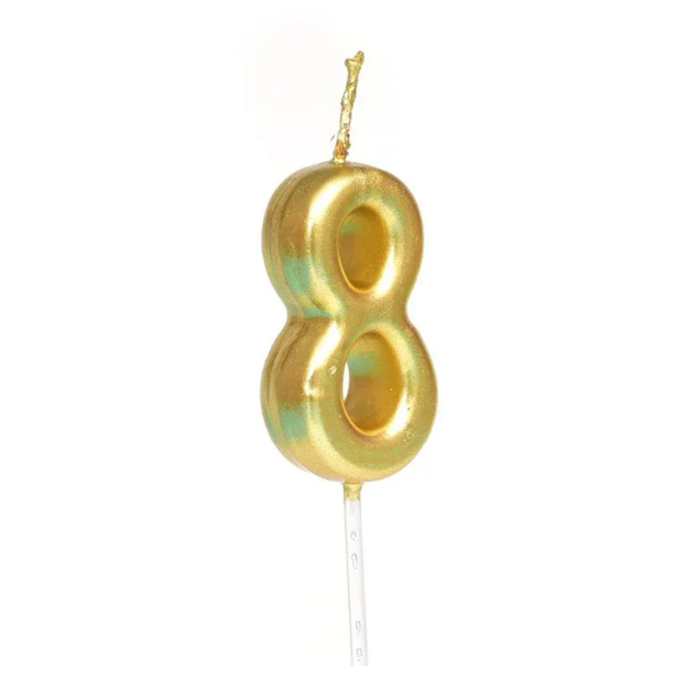 Cumpara  Totul pentru party - Lumanare cifra 8 aurie – 55..