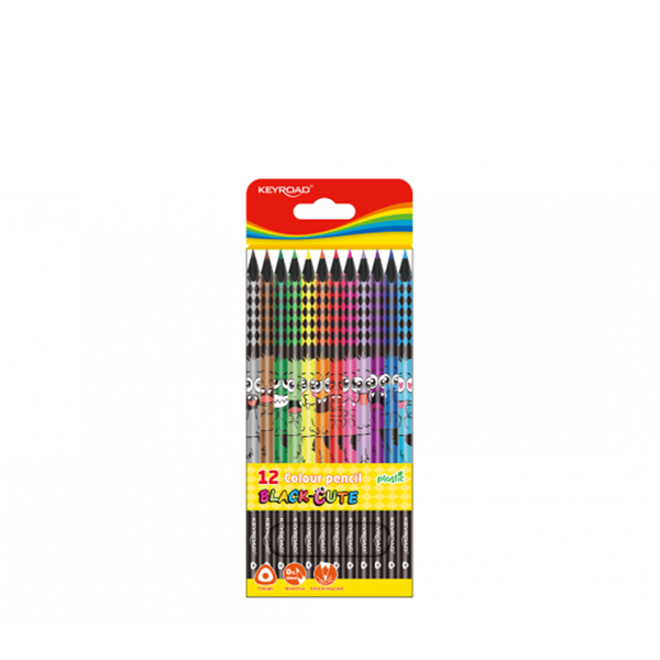 Cumpara  Accesorii de desen - Creioane color Keyroad 12 culori (plastic)..