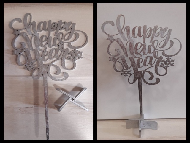 Cumpara  Topere - Topper din lemn cu suport - Happy New Year – ..