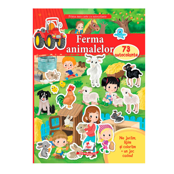 Prima mea carte cu autocolante - Ferma animalelor