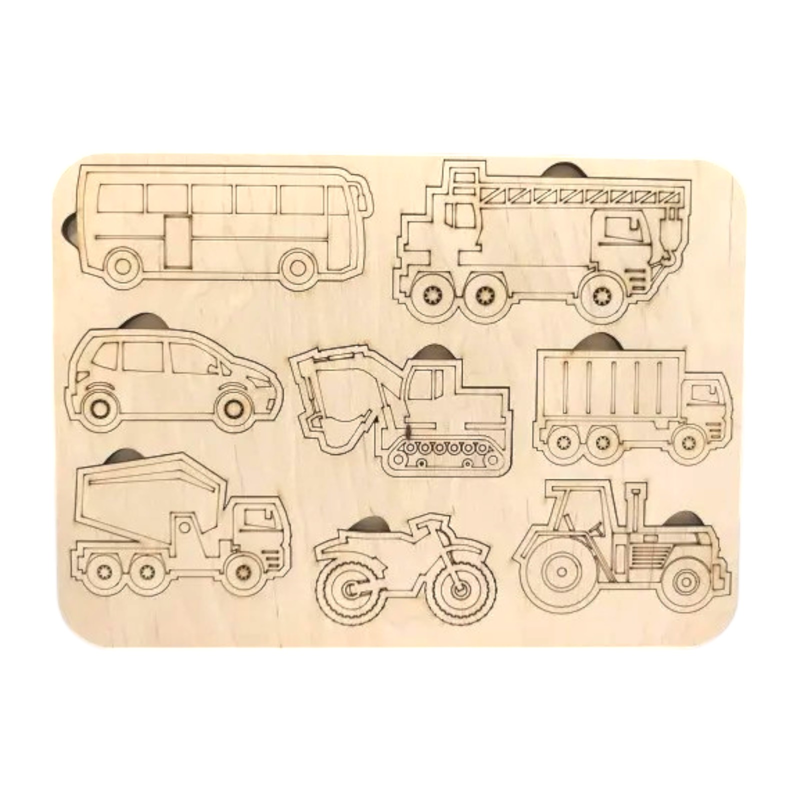 Puzzle din lemn ( TRANSPORT TERESTRU )