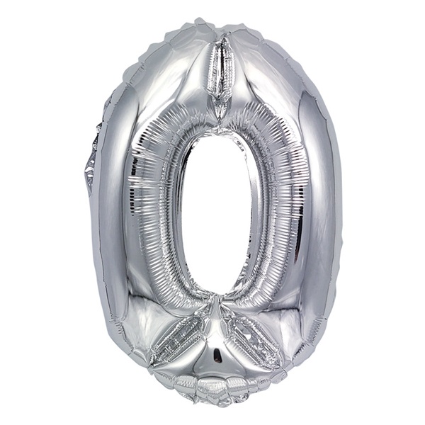 Cumpara  Baloane - Balon argintiu cifra 0..