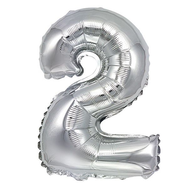 Cumpara  Baloane - Balon argintiu cifra 2..