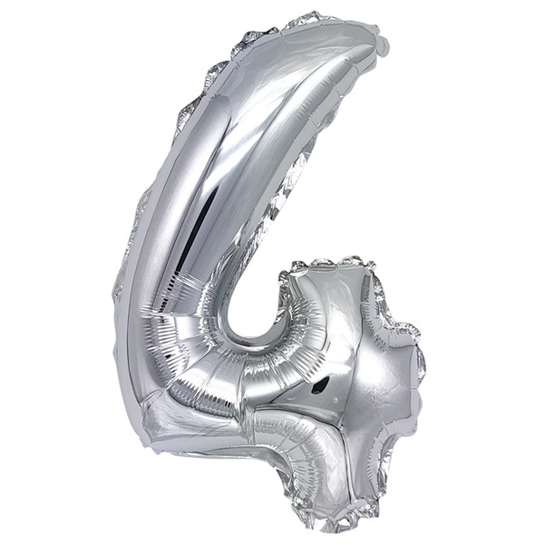 Cumpara  Baloane - Balon argintiu cifra 4..