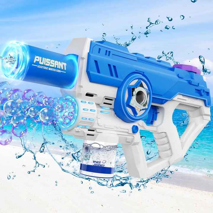 Pistol cu acumulator 2in1 de apa si bule de sapun