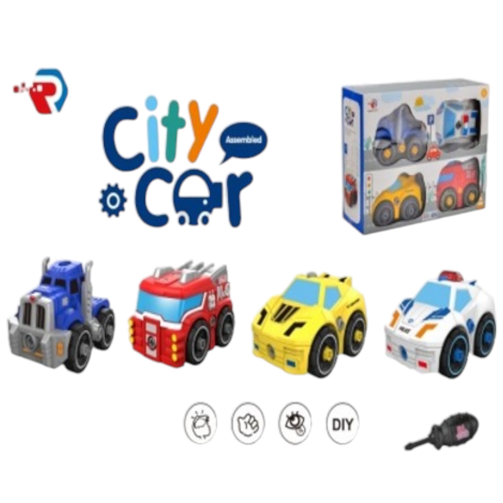 Set masini cu surubelnita (4buc)