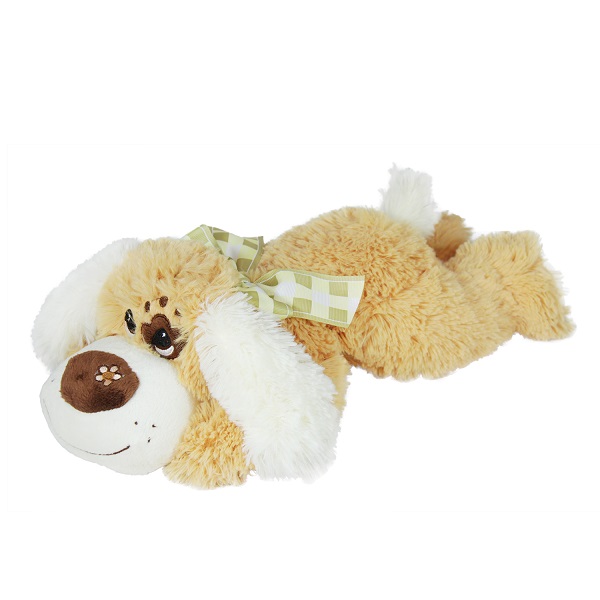 Jucarie moale Caine culcat - Cafeniu 45 cm - 0.27 kg