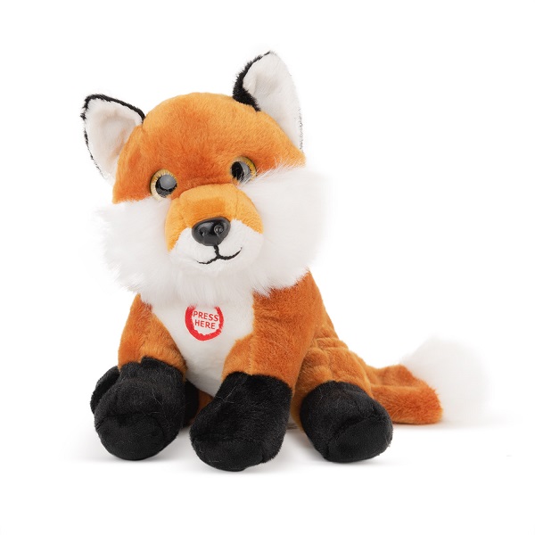 Мягкая игрушка Лиса со звуком 19 см