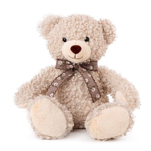 Jucarie moale Urs cret cu panglică 30 cm - 0.27 kg