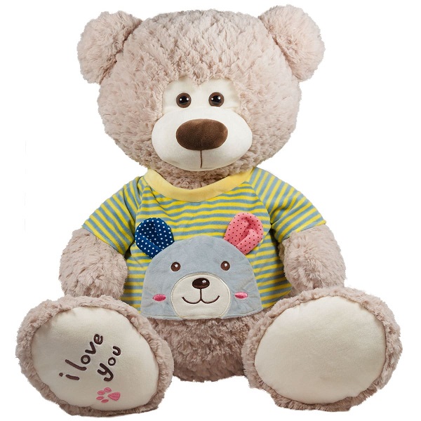 Jucarie moale urs cu pulover Asortiment 42 cm - 0.5 kg