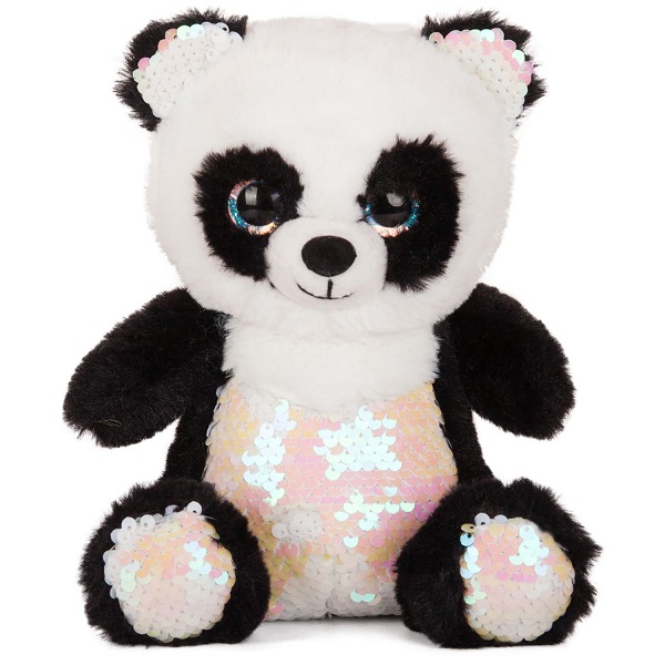 Jucarie moale Panda cu paiete Asortiment 28 cm - 0.16 kg