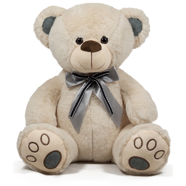 Jucarie moale urs  cu panglica dubla 40 cm - 0.46 kg