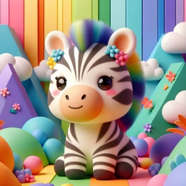 Алмазная мозаика Зебра (30*30)