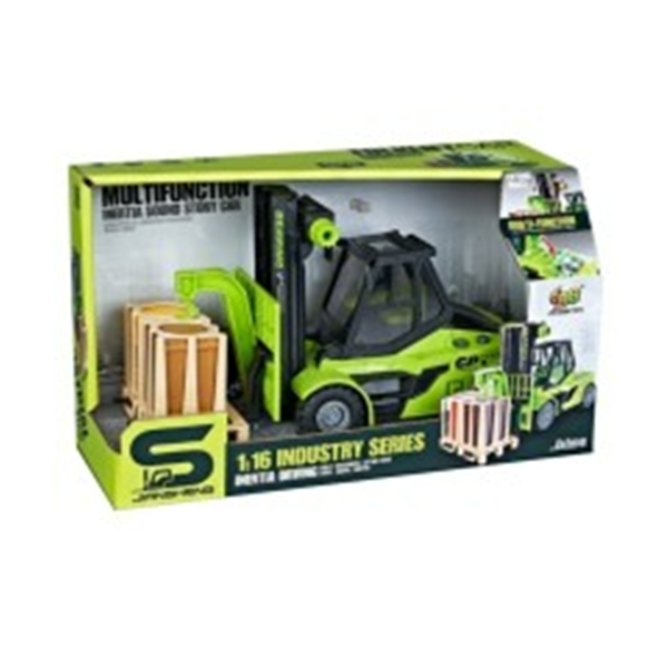 Jucarie Stivuitor verde cu frictiune, sunete si lumini, 1:16