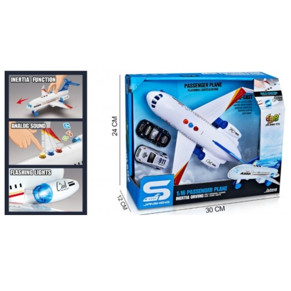 Cumpara  Avioane și helicoptere - Avion cu frictiune, sunete si lumini, 1:16..