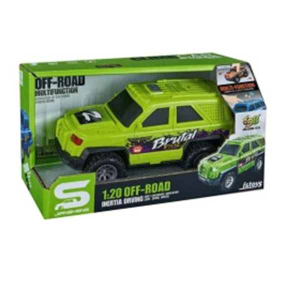 Masina verde jeep, cu sunete si lumini, 1:20