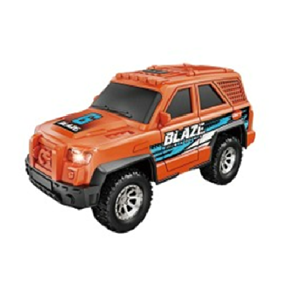 Masina portocalie jeep, cu sunete si lumini, 1:20
