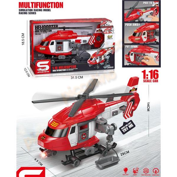 Cumpara  Transport - Elicopter pompieri rosu cu sunete si lumini, ..