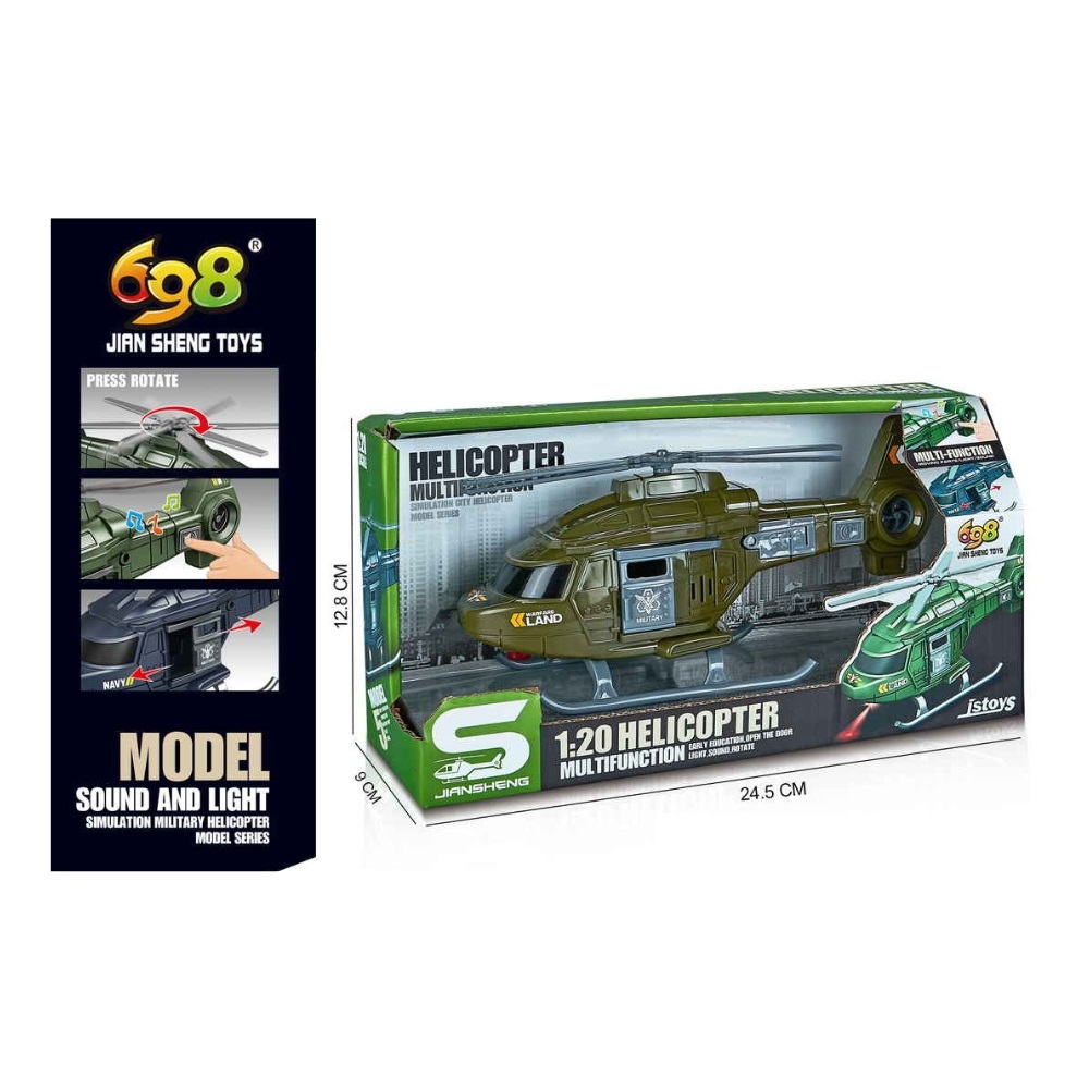 Cumpara  Transport - Elicopter militar khaki cu sunete si lumini, ..