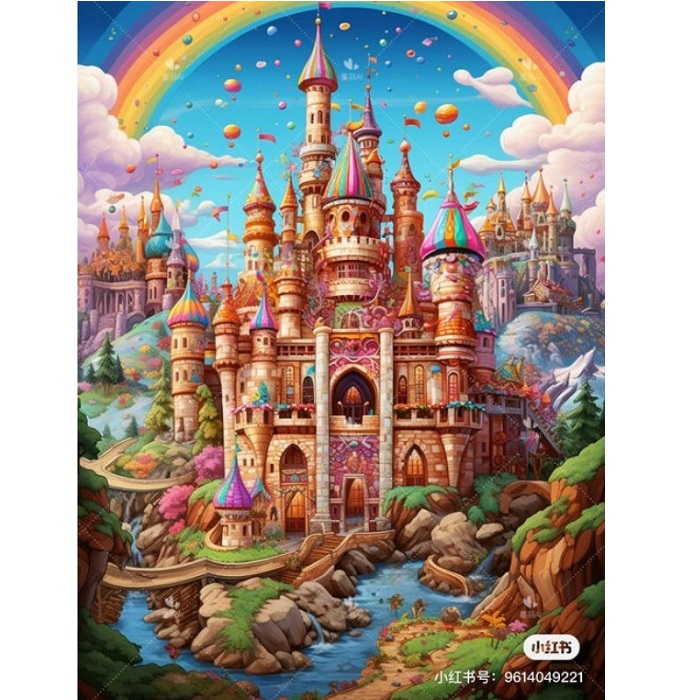 Бриллиантовая мозаика Замок (30*40)