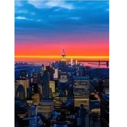 Алмазная мозаика Вечерний город (40*50)