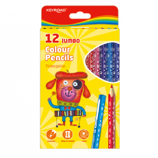 Creioane color Keyroad 12 culori Jumbo