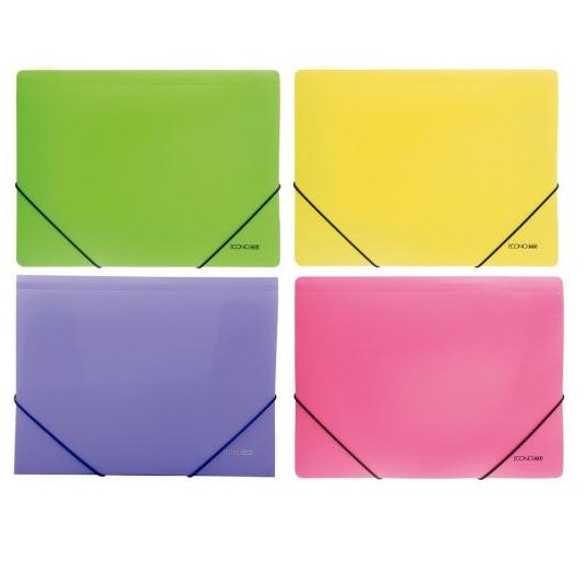 Mapa cu elastic Economix A4 (plastic/violet neon)