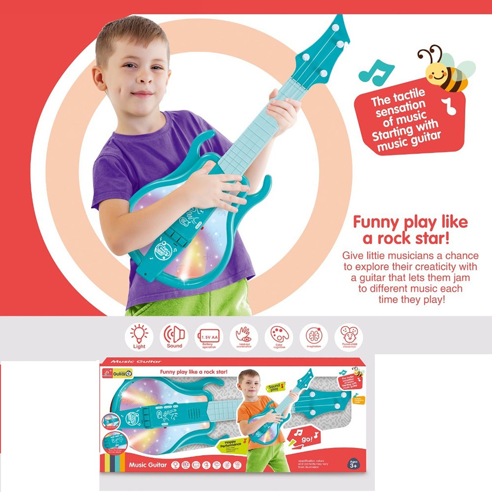 Гитара со звуком и светом (инструкция на румынском )