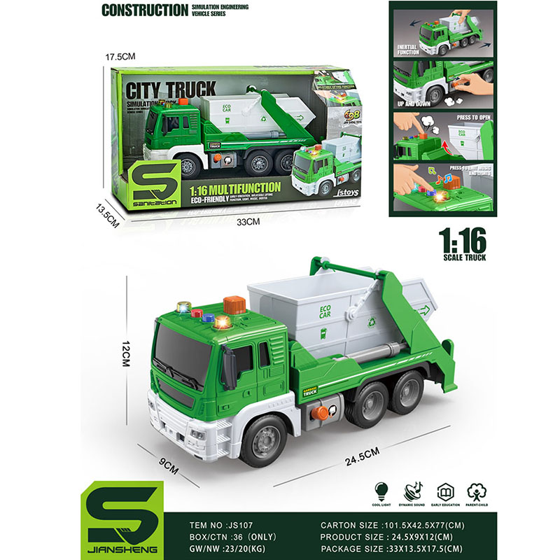 Мусоровоз со звуком и огнями (инструкция на румынском)