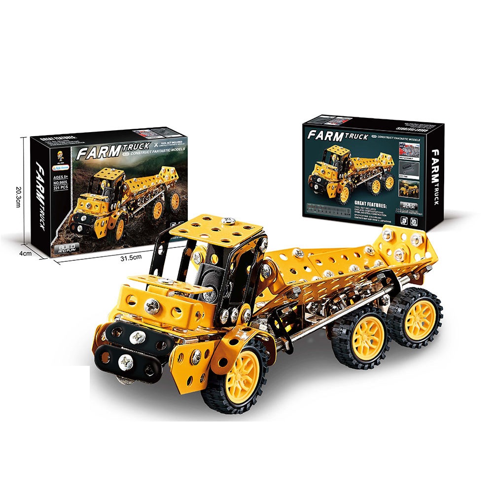 Металлический конструктор 221 шт. (инструкция на румынском )