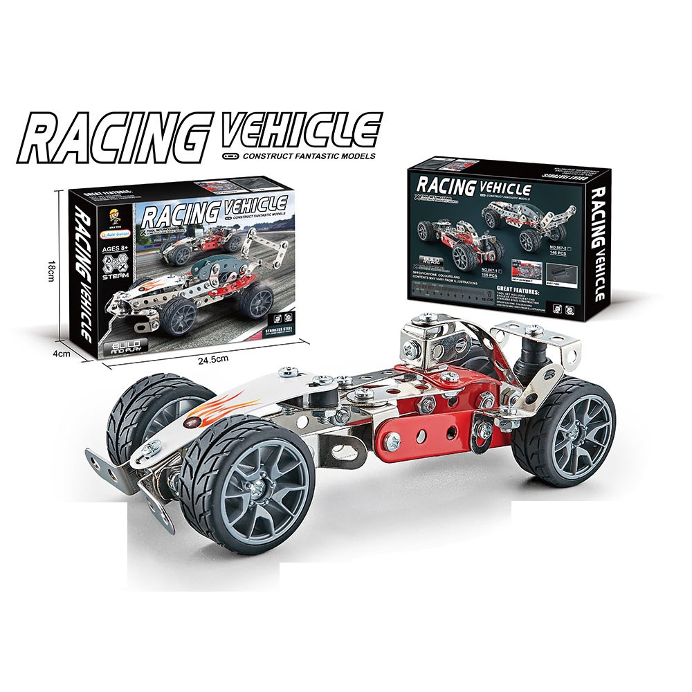 Металлический конструктор 105 шт. (инструкция на румынском )