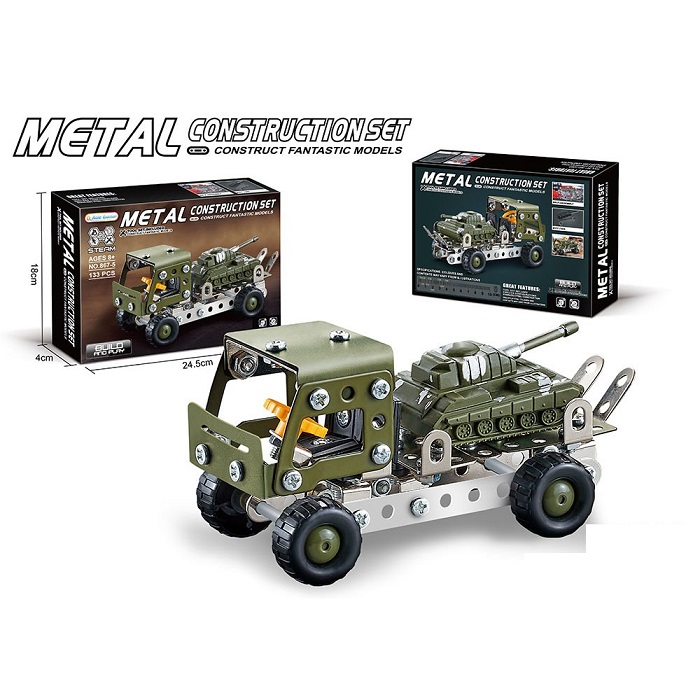 Металлический конструктор 133 шт. (инструкция на румынском )