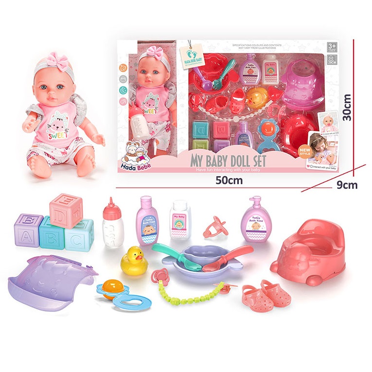 Papusa baby cu accesorii cu sunet (instructiune in romana)