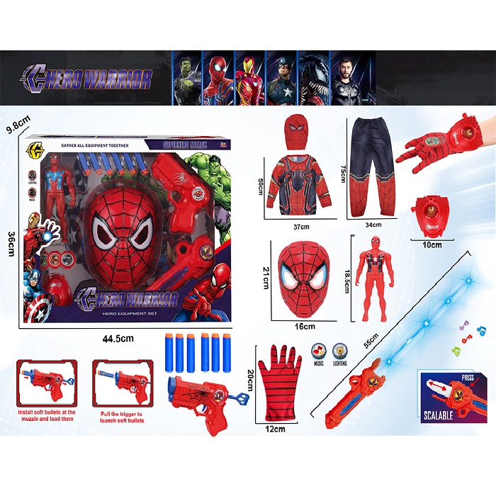 Set arma cu masca,erou si costum