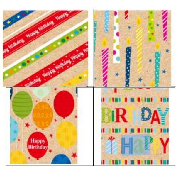 Бумага для упаковки подарков (50 шт.)