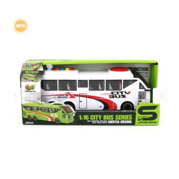 Синий автобус с эффектом трения, звуками и светом, масштаб 1:16,