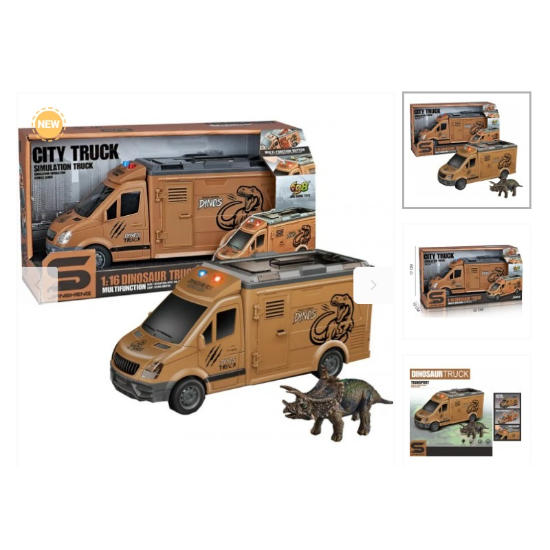 Микроавтобус «Truck Dinosaur» с фрикционным механизмом со звуковыми