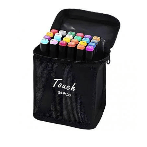 Marker Touch Set 24cul/2 parti (cutie textil)