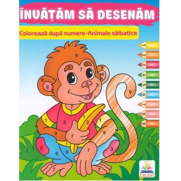 Coloreazа dupа numere - Animale sаlbatice