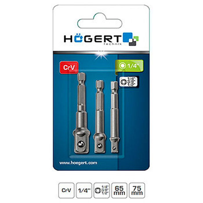 Set de suporturi pentru capete de șuruburi pentru șurubelnițe Hoegert HT1S445