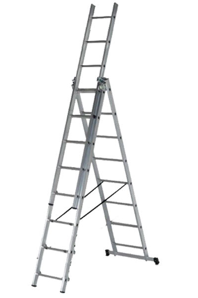 Cumpara  Scări de aluminiu cu trei secțiuni (turnuri) - Scară din aluminiu ELKOP VHR TK3x8..