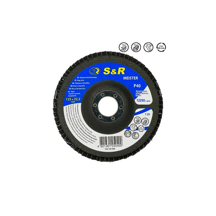 Cumpara  Discuri abrazive - Disc abraziv lamelar S&R Meister 125/P40..
