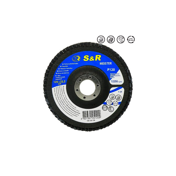 Cumpara  Discuri abrazive - Disc abraziv lamelar S&R Meister 125/P120..